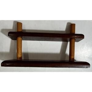 VINTAGE MCM WOODEN LETTER DESK HOLDER / MAIL SORTER